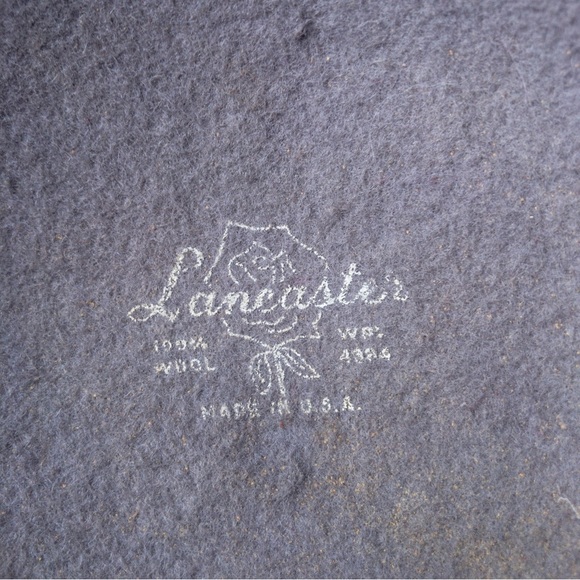 Vintage Lancaster Women's Gray Wool Hat with Sequin - Picture 6 of 12